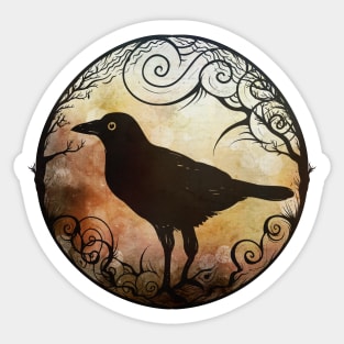 All Hallow's Eve Crow Sticker